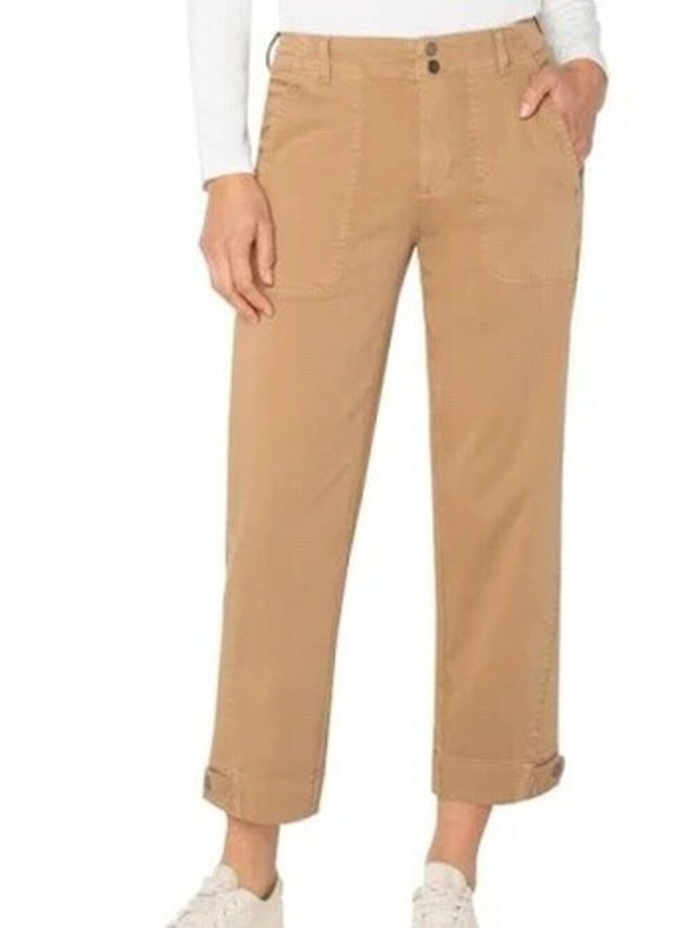 Liverpool Los Angeles NWT Women's Utility Crop Pants Camel Size 12/31